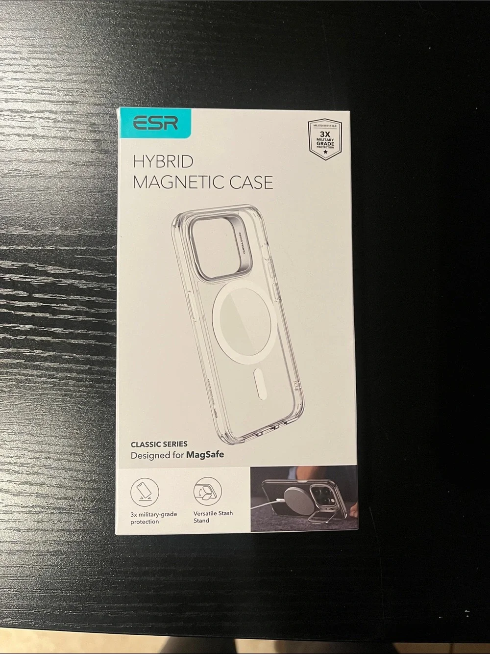 ESR iPhone 13 Pro Max MagSafe Clear Case w/ Stash Stand - New